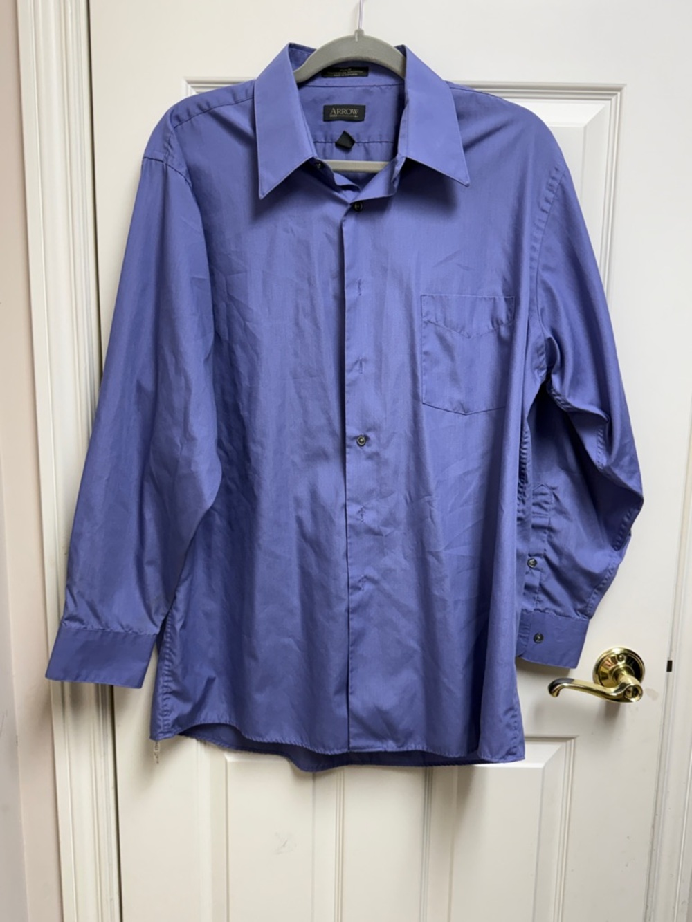 Arrow Men's Blue Dress Shirt - Long Sleeve